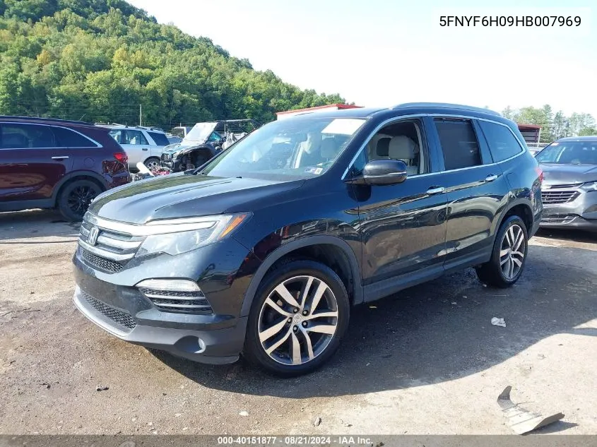 2017 Honda Pilot Elite VIN: 5FNYF6H09HB007969 Lot: 40151877