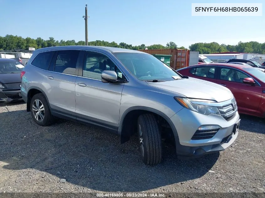 2017 Honda Pilot Ex-L VIN: 5FNYF6H68HB065639 Lot: 40169805