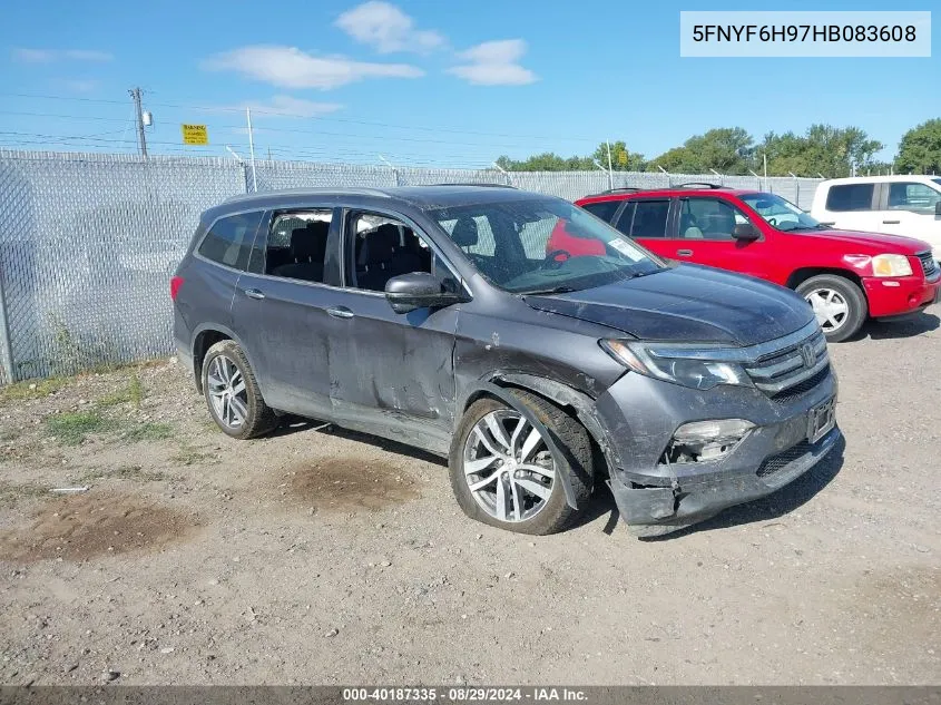 2017 Honda Pilot Touring VIN: 5FNYF6H97HB083608 Lot: 40187335