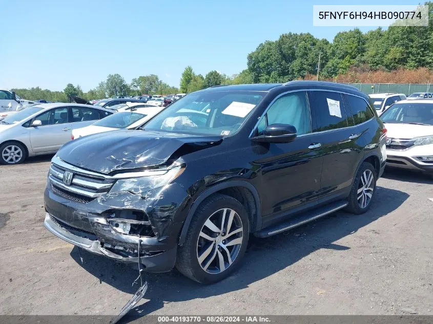 5FNYF6H94HB090774 2017 Honda Pilot Touring