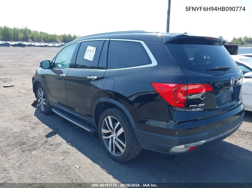 5FNYF6H94HB090774 2017 Honda Pilot Touring