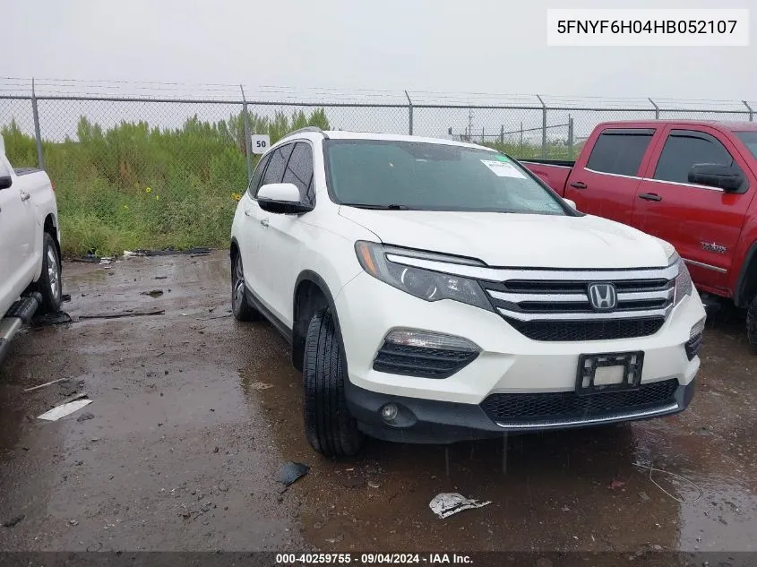 2017 Honda Pilot Elite VIN: 5FNYF6H04HB052107 Lot: 40259755