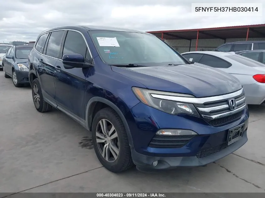 2017 Honda Pilot Ex VIN: 5FNYF5H37HB030414 Lot: 40304023