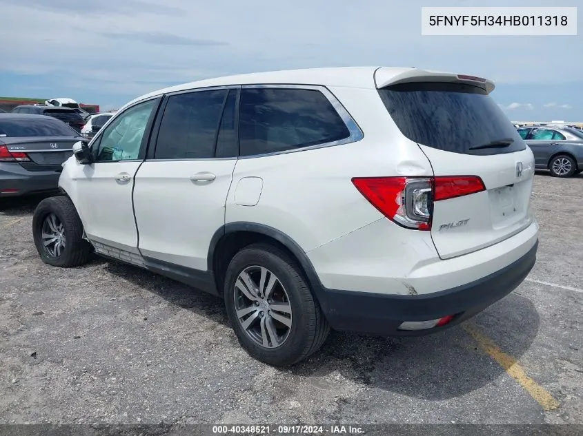 5FNYF5H34HB011318 2017 Honda Pilot Ex