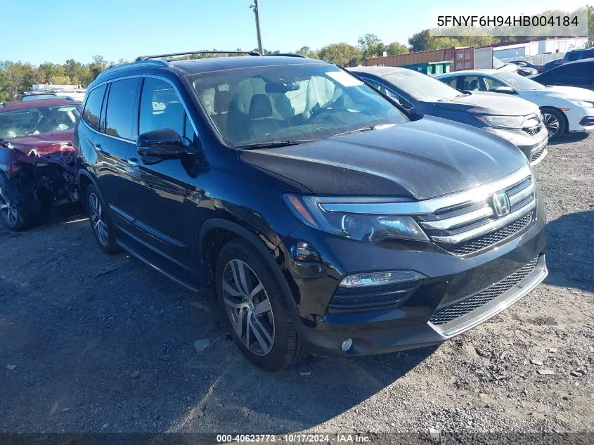 5FNYF6H94HB004184 2017 Honda Pilot Touring