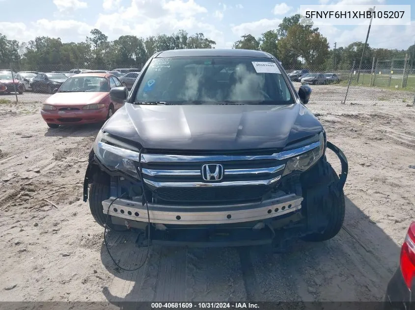 2017 Honda Pilot Lx VIN: 5FNYF6H1XHB105207 Lot: 40681609