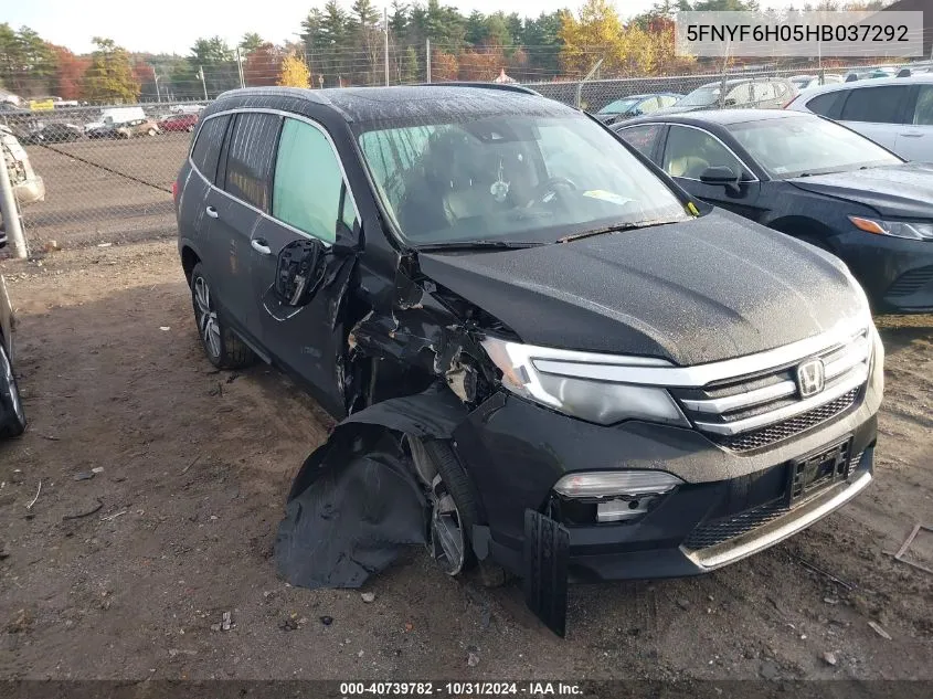 2017 Honda Pilot Elite VIN: 5FNYF6H05HB037292 Lot: 40739782