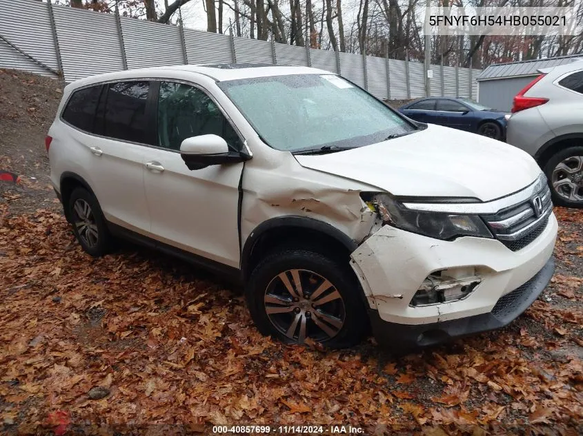 2017 Honda Pilot Ex-L VIN: 5FNYF6H54HB055021 Lot: 40857699