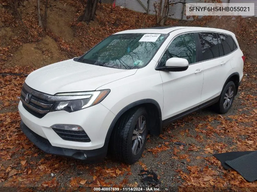 2017 Honda Pilot Ex-L VIN: 5FNYF6H54HB055021 Lot: 40857699