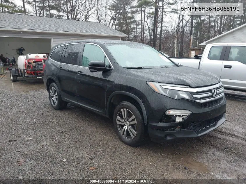 2017 Honda Pilot Ex VIN: 5FNYF6H36HB068190 Lot: 40896904