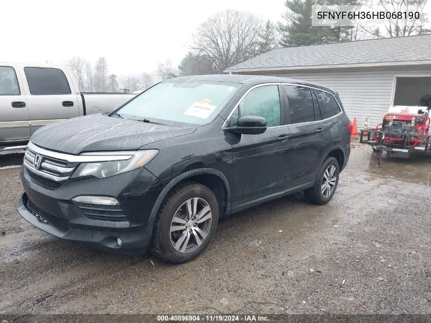 2017 Honda Pilot Ex VIN: 5FNYF6H36HB068190 Lot: 40896904