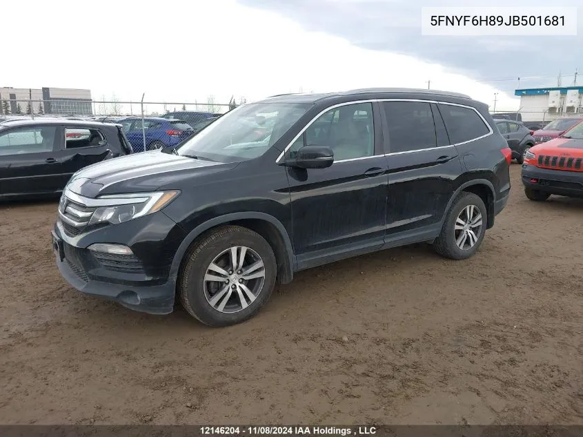 2018 Honda Pilot Exl VIN: 5FNYF6H89JB501681 Lot: 12146204