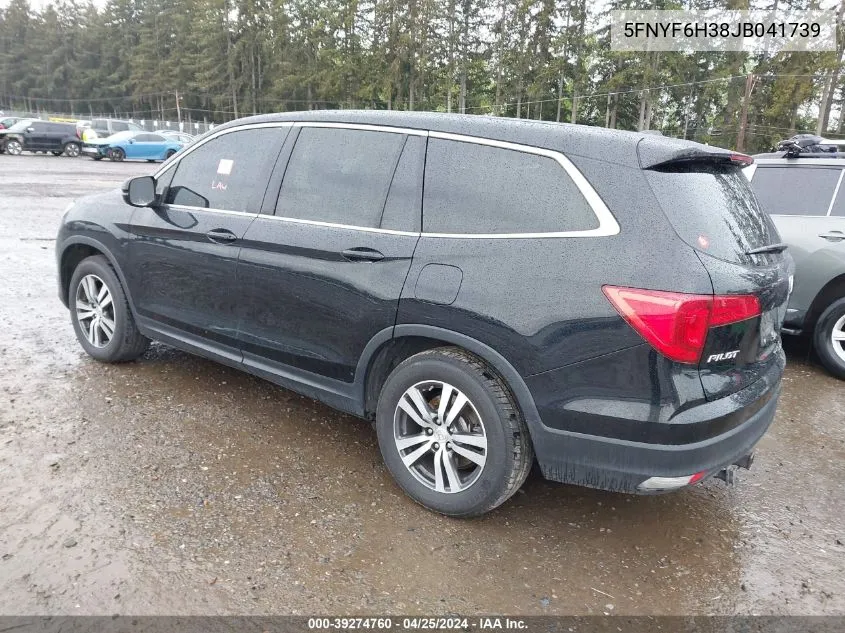 2018 Honda Pilot Ex VIN: 5FNYF6H38JB041739 Lot: 39274760