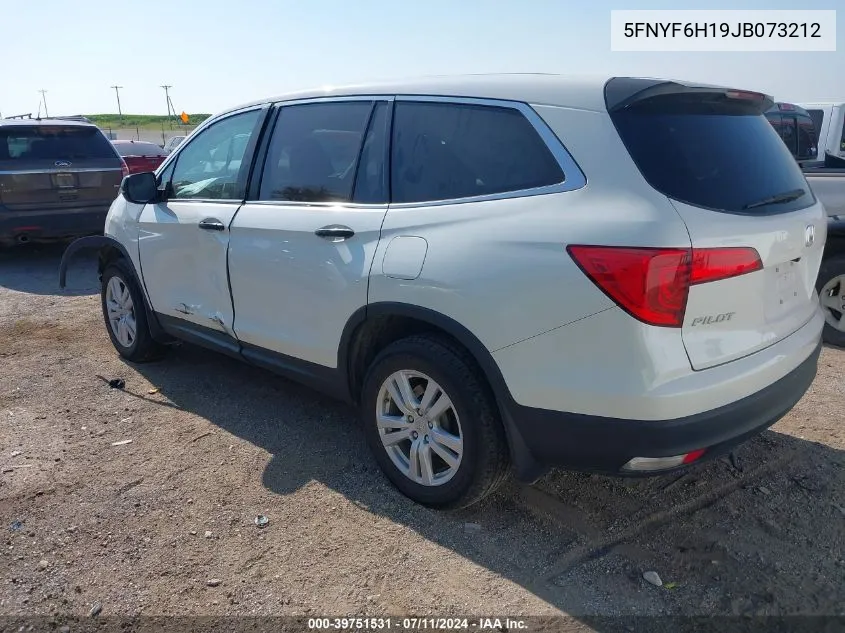 2018 Honda Pilot Lx VIN: 5FNYF6H19JB073212 Lot: 39751531