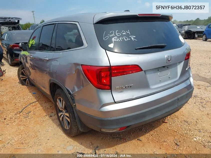 5FNYF6H36JB072357 2018 Honda Pilot Ex