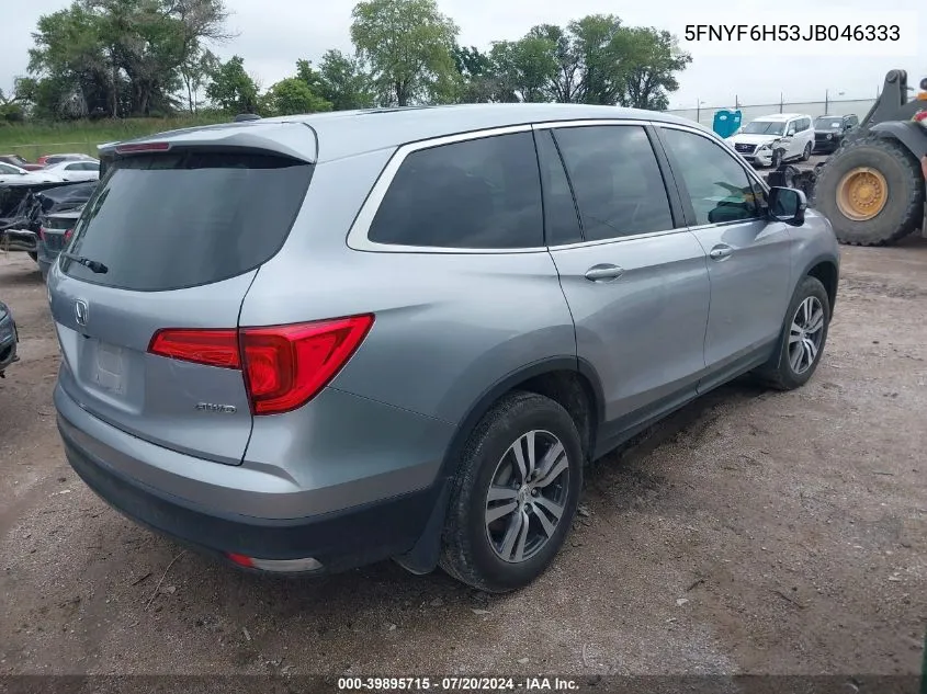 2018 Honda Pilot Ex-L VIN: 5FNYF6H53JB046333 Lot: 39895715