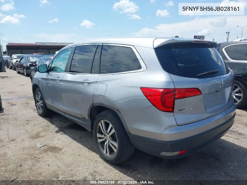 2018 Honda Pilot Ex-L VIN: 5FNYF5H56JB028161 Lot: 39923159