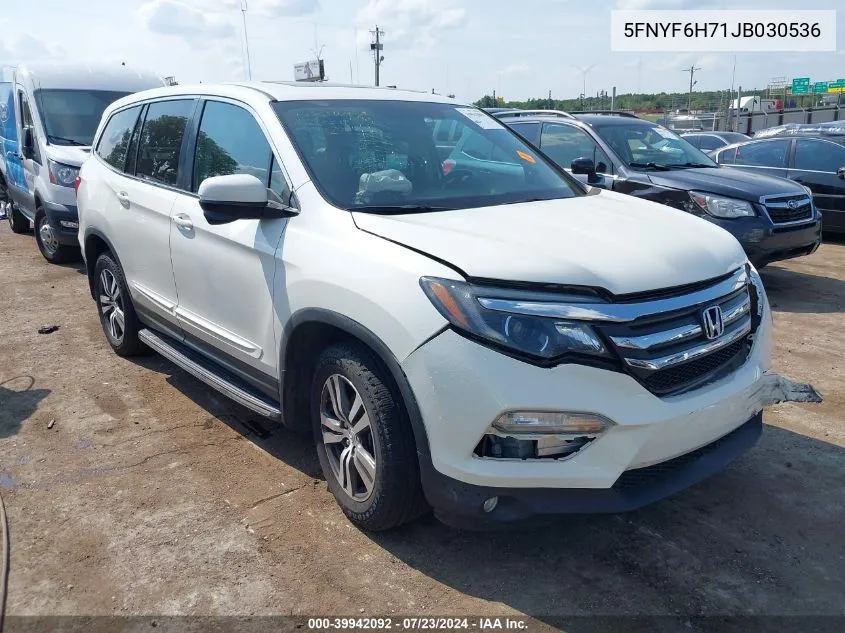 2018 Honda Pilot Ex-L VIN: 5FNYF6H71JB030536 Lot: 39942092