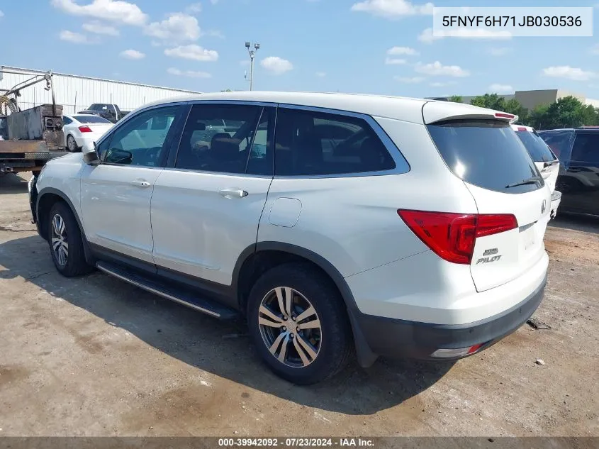 2018 Honda Pilot Ex-L VIN: 5FNYF6H71JB030536 Lot: 39942092