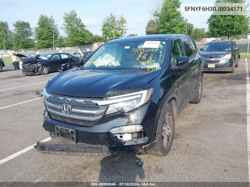 5FNYF6H30JB034171 2018 Honda Pilot Ex