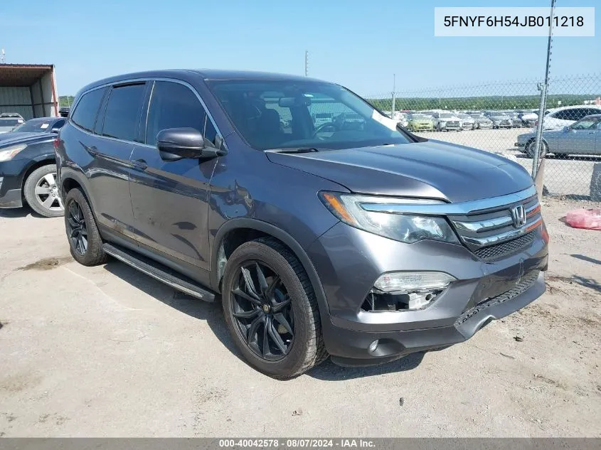 2018 Honda Pilot Ex-L VIN: 5FNYF6H54JB011218 Lot: 40042578