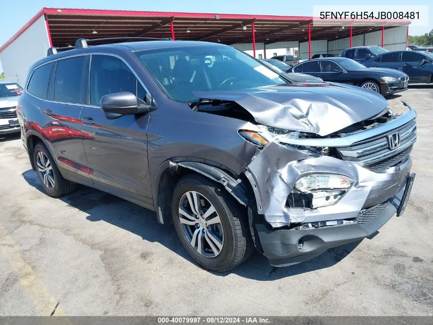 5FNYF6H54JB008481 2018 Honda Pilot Ex-L