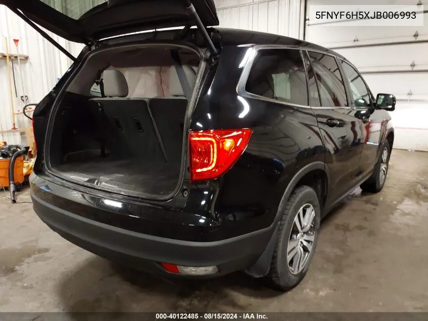 2018 Honda Pilot Ex-L VIN: 5FNYF6H5XJB006993 Lot: 40122485