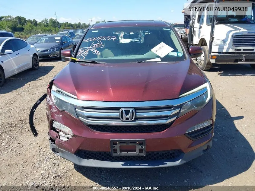 5FNYF6H76JB049938 2018 Honda Pilot Ex-L