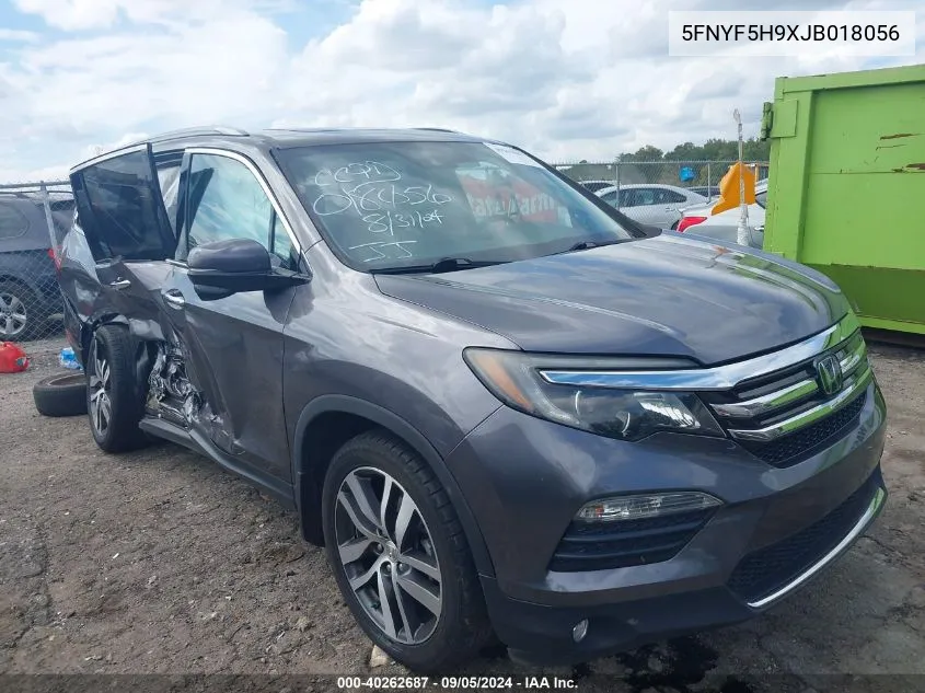 2018 Honda Pilot Touring VIN: 5FNYF5H9XJB018056 Lot: 40262687