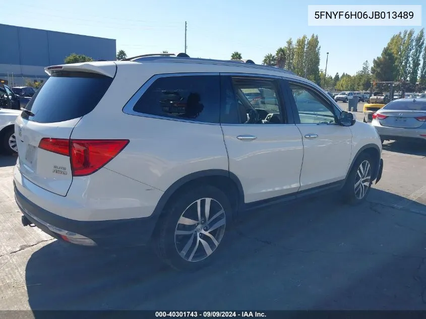 5FNYF6H06JB013489 2018 Honda Pilot Elite