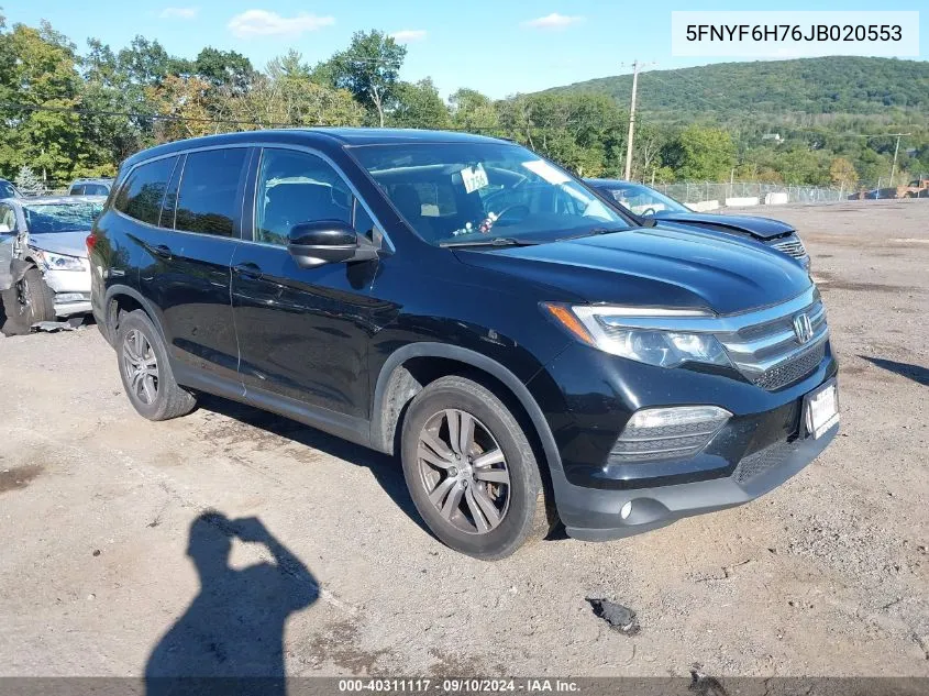 2018 Honda Pilot Ex-L VIN: 5FNYF6H76JB020553 Lot: 40311117