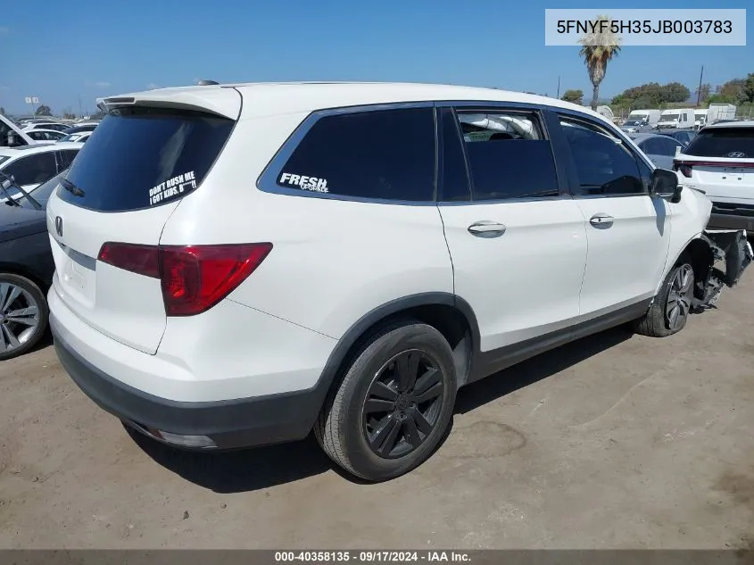 5FNYF5H35JB003783 2018 Honda Pilot Ex