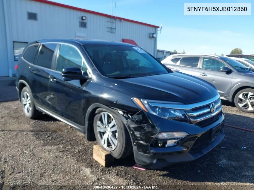 2018 Honda Pilot Ex-L VIN: 5FNYF6H5XJB012860 Lot: 40496427