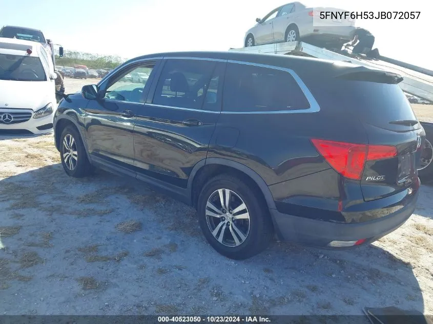 2018 Honda Pilot Ex-L VIN: 5FNYF6H53JB072057 Lot: 40523050