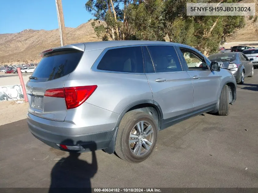 2018 Honda Pilot Ex-L VIN: 5FNYF5H59JB013024 Lot: 40634182