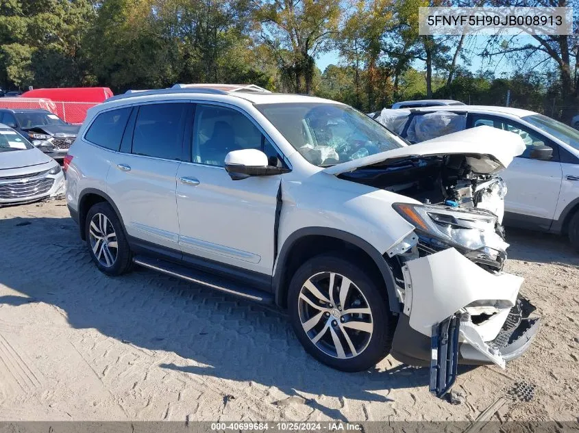 2018 Honda Pilot Touring VIN: 5FNYF5H90JB008913 Lot: 40699684