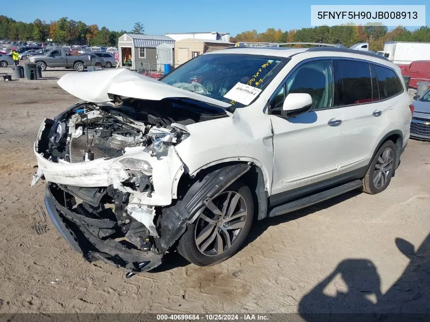 2018 Honda Pilot Touring VIN: 5FNYF5H90JB008913 Lot: 40699684