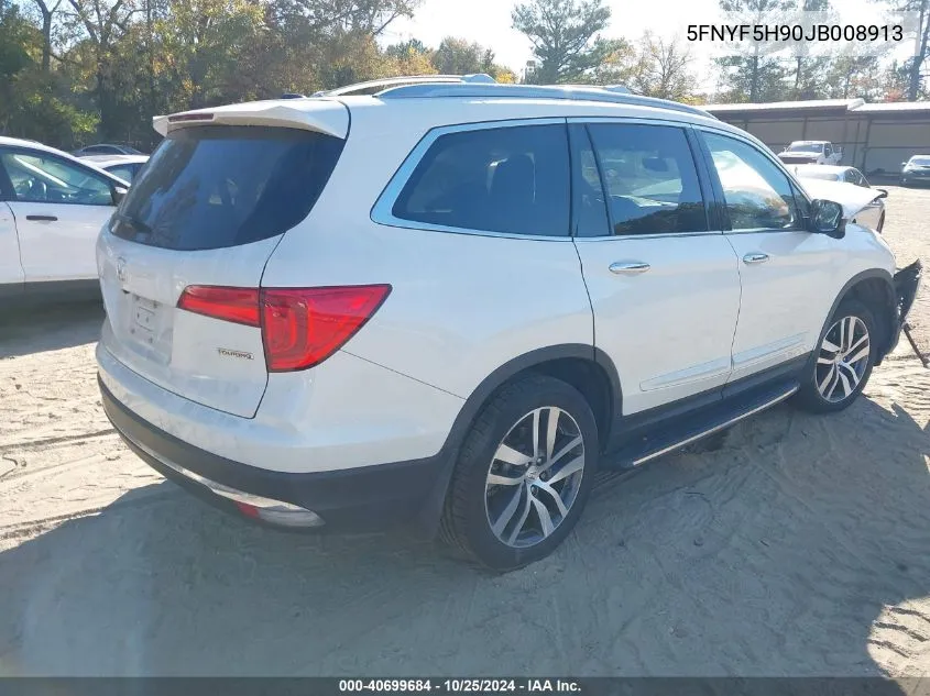 2018 Honda Pilot Touring VIN: 5FNYF5H90JB008913 Lot: 40699684