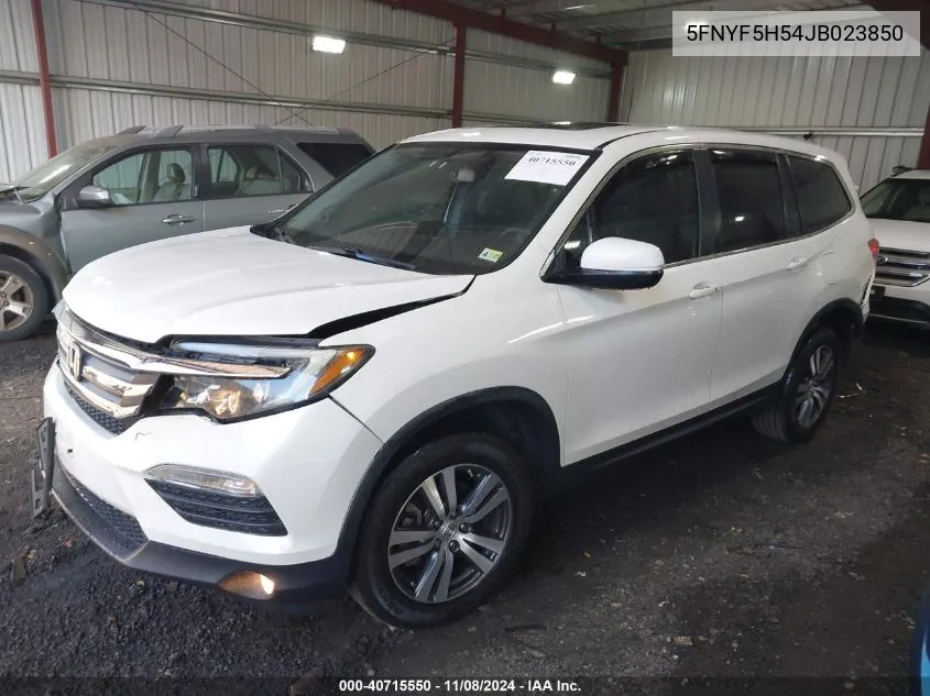 2018 Honda Pilot Ex-L VIN: 5FNYF5H54JB023850 Lot: 40715550