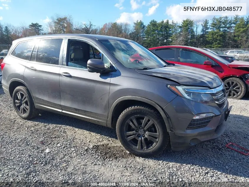 2018 Honda Pilot Ex VIN: 5FNYF6H3XJB048577 Lot: 40824849