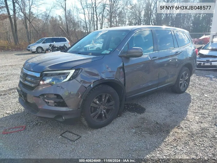 2018 Honda Pilot Ex VIN: 5FNYF6H3XJB048577 Lot: 40824849