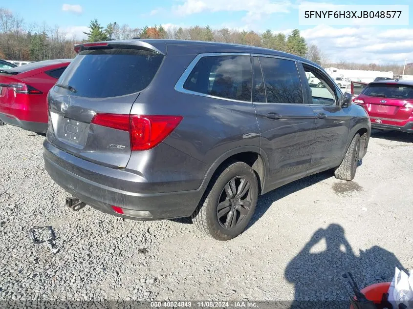 2018 Honda Pilot Ex VIN: 5FNYF6H3XJB048577 Lot: 40824849