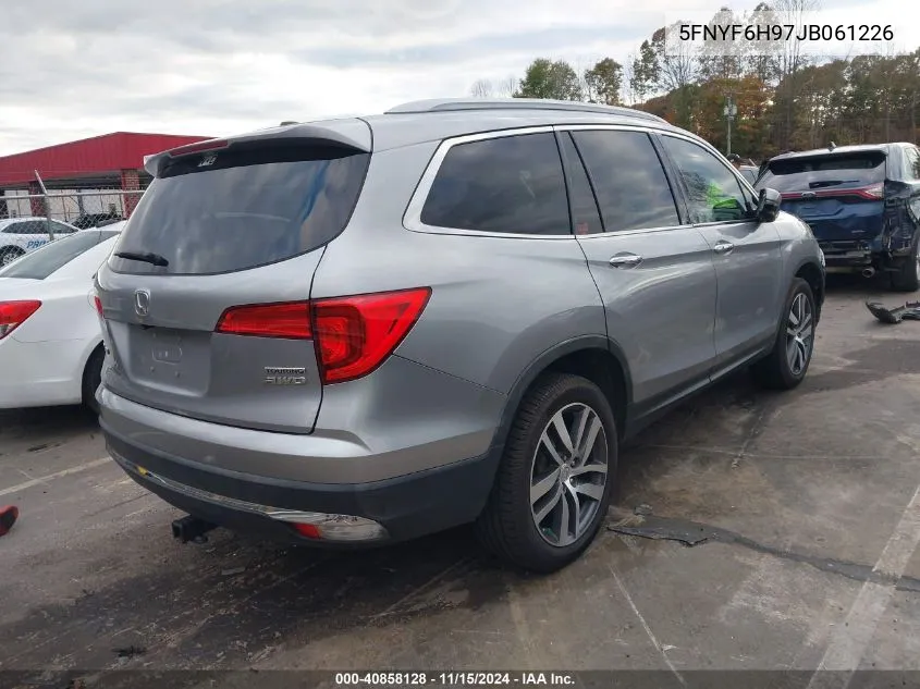 2018 Honda Pilot Touring VIN: 5FNYF6H97JB061226 Lot: 40858128