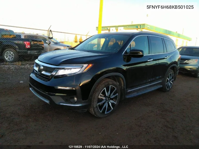 2019 Honda Pilot VIN: 5FNYF6H68KB501025 Lot: 12118529