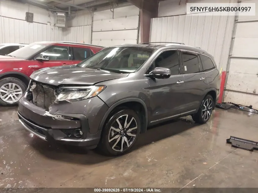 2019 Honda Pilot Touring VIN: 5FNYF6H65KB004997 Lot: 39892628