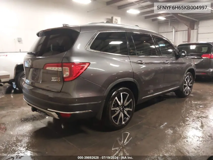 2019 Honda Pilot Touring VIN: 5FNYF6H65KB004997 Lot: 39892628