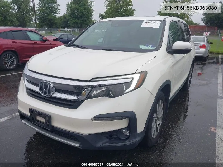 2019 Honda Pilot Ex-L VIN: 5FNYF6H56KB063080 Lot: 40067037