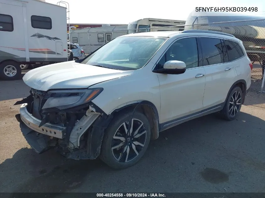 2019 Honda Pilot Touring VIN: 5FNYF6H95KB039498 Lot: 40254558