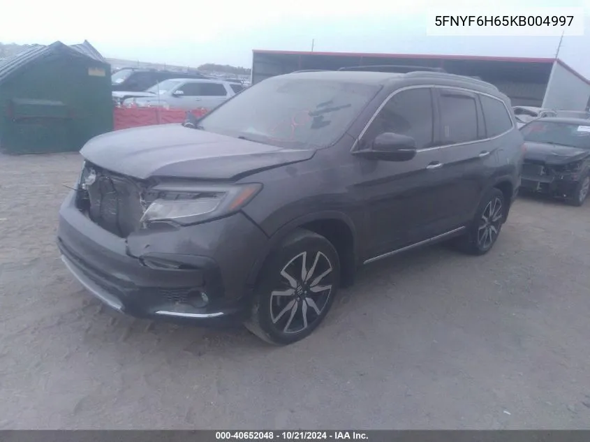 2019 Honda Pilot Touring VIN: 5FNYF6H65KB004997 Lot: 40652048