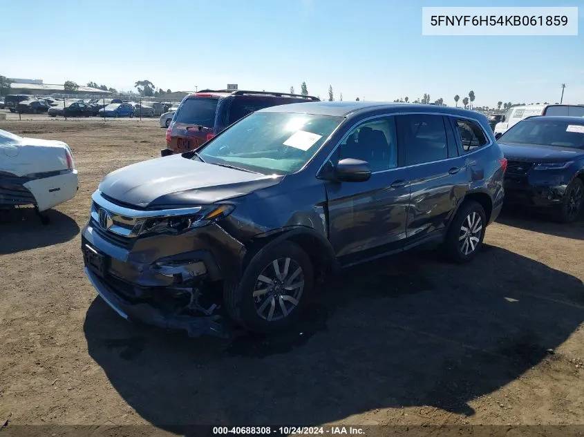 5FNYF6H54KB061859 2019 Honda Pilot Exl